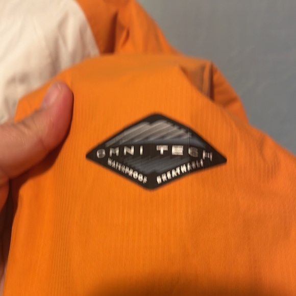 COLUMBIA TITANIUM ski jacket with fleece liner sz M white and orange - Picture 7 of 15
